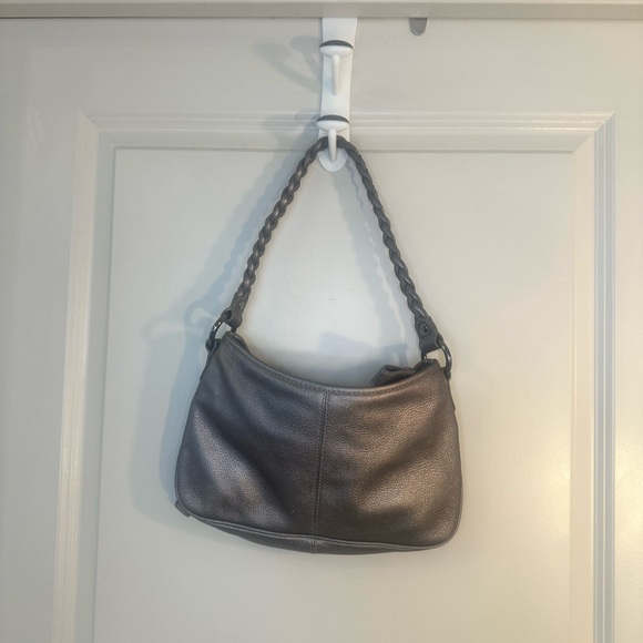 Elliott Luca Metallic Silver Rope Handle Hobo Y2K Hand Bag - Picture 10 of 11